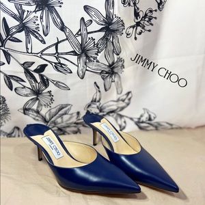 Authentic Jimmy Choo Navy Mules 🖤